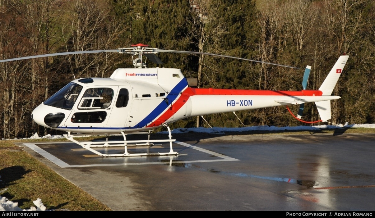 Aircraft Photo of HB-XON | Aerospatiale AS-350BA Ecureuil | Helimission | AirHistory.net #313378