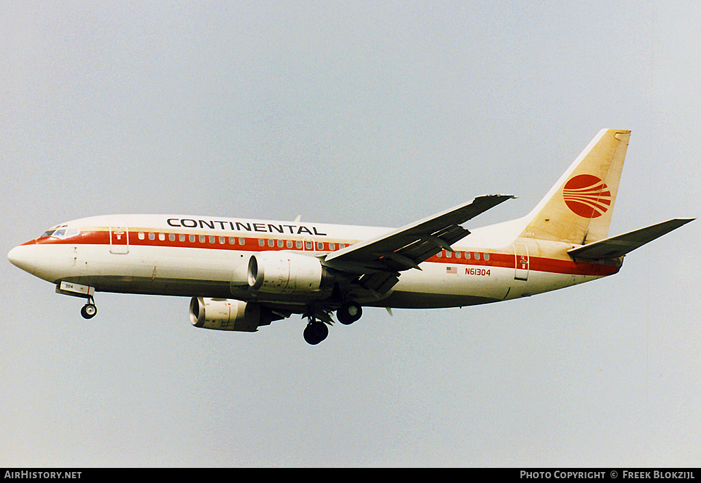 Aircraft Photo of N61304 | Boeing 737-3T0 | Continental Airlines | AirHistory.net #313565