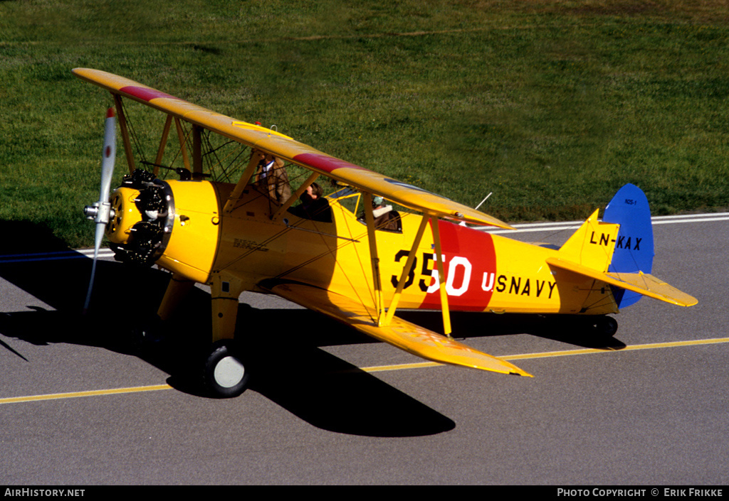 Aircraft Photo of LN-KAX | Boeing N2S-5 Kaydet (E75) | USA - Navy | AirHistory.net #313574