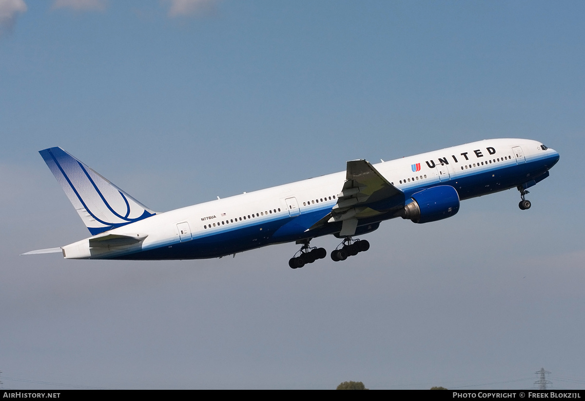 Aircraft Photo of N778UA | Boeing 777-222 | United Airlines | AirHistory.net #313651