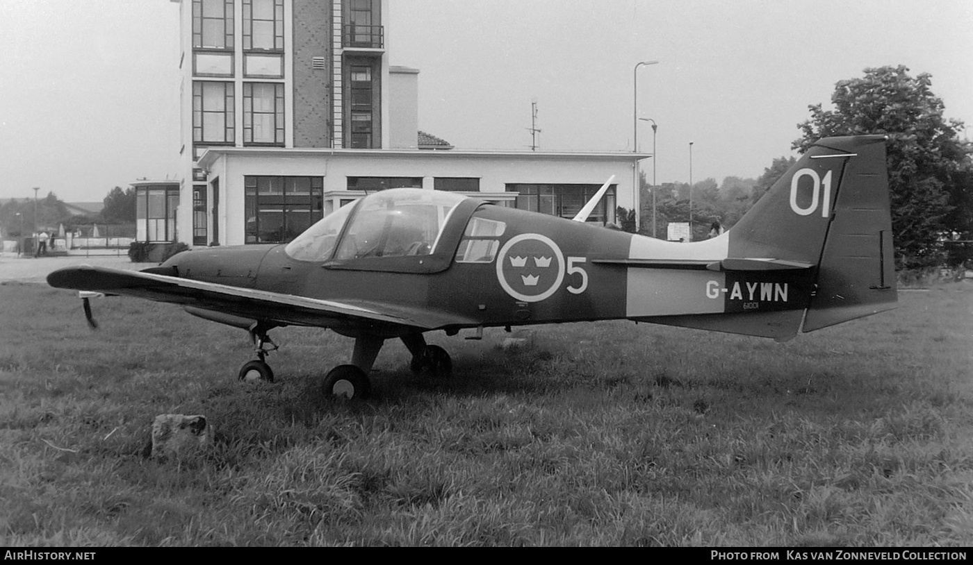 Aircraft Photo of G-AYWN / 61001 | Scottish Aviation Sk61 Bulldog | Sweden - Air Force | AirHistory.net #313698