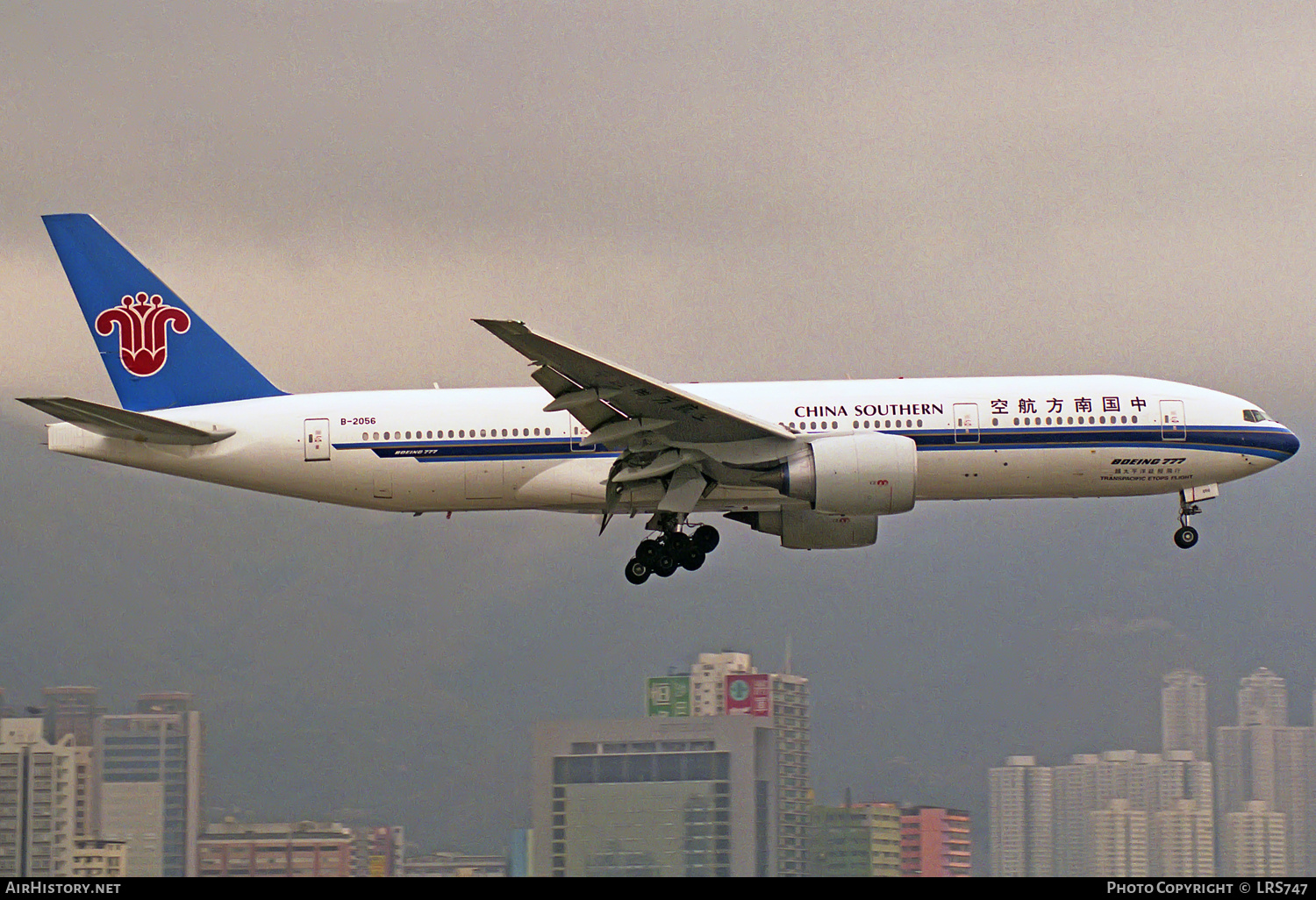 Aircraft Photo of B-2056 | Boeing 777-21B/ER | China Southern Airlines | AirHistory.net #313712