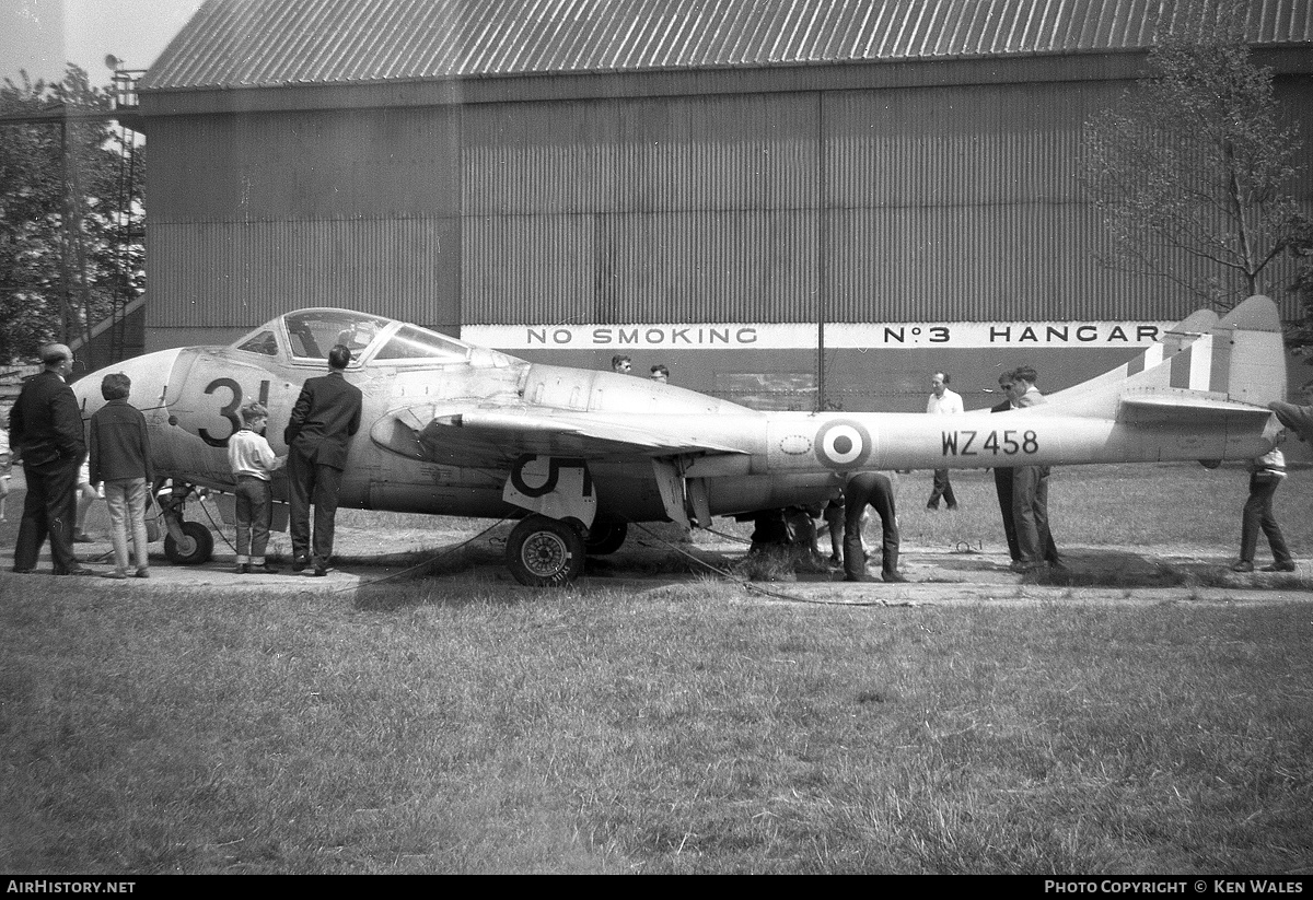 Aircraft Photo of WZ458 / 7728M | De Havilland D.H. 115 Vampire T11 | UK - Air Force | AirHistory.net #313751