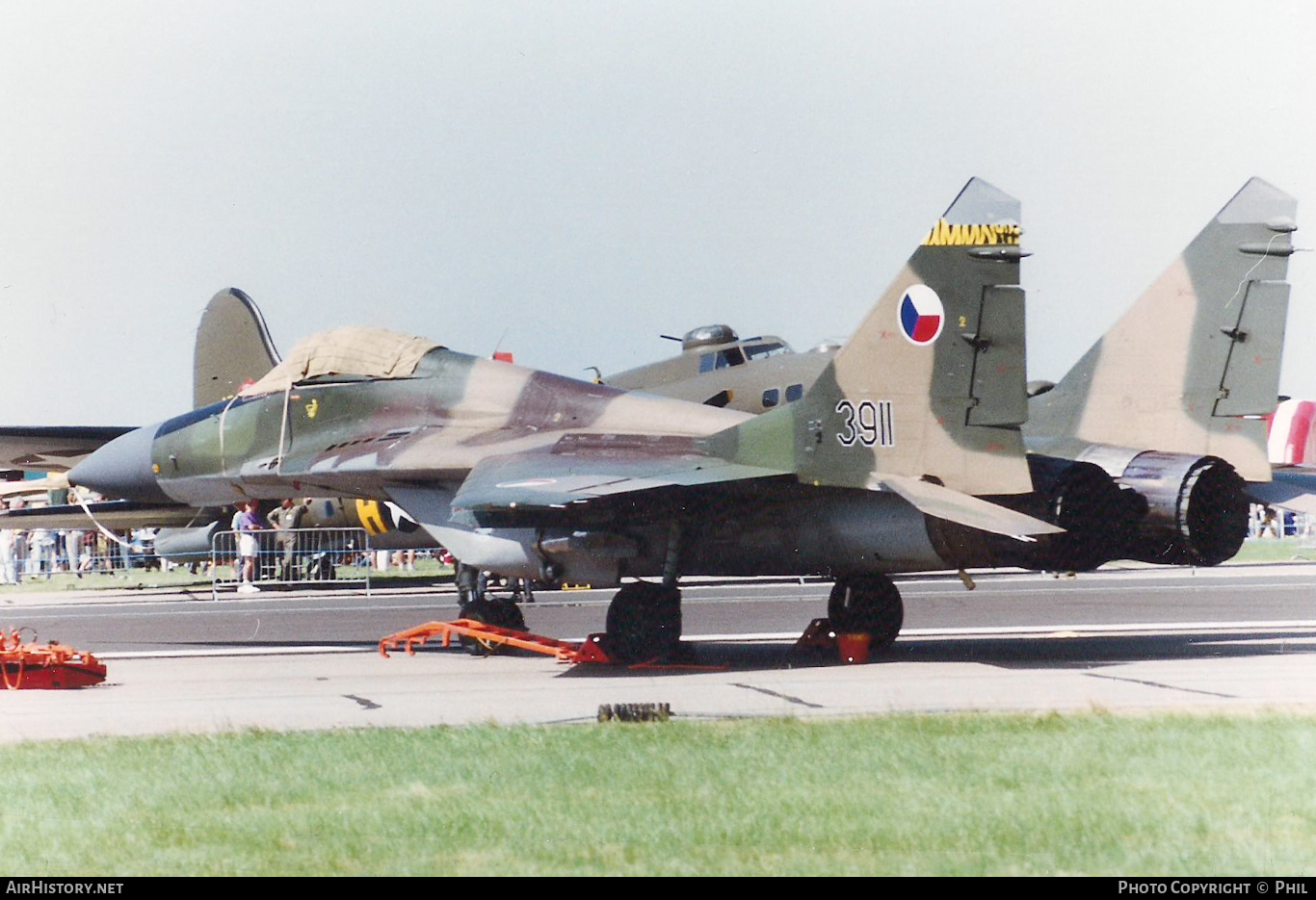 Aircraft Photo of 3911 | Mikoyan-Gurevich MiG-29A (9-12A) | Czechoslovakia - Air Force | AirHistory.net #313769