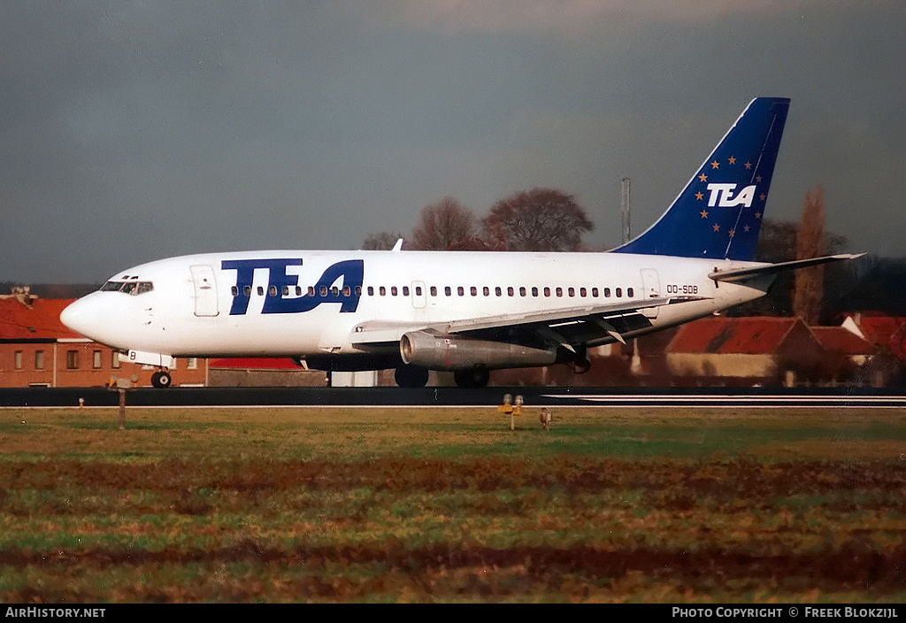 Aircraft Photo of OO-SDB | Boeing 737-229/Adv | TEA - Trans European Airways | AirHistory.net #313783