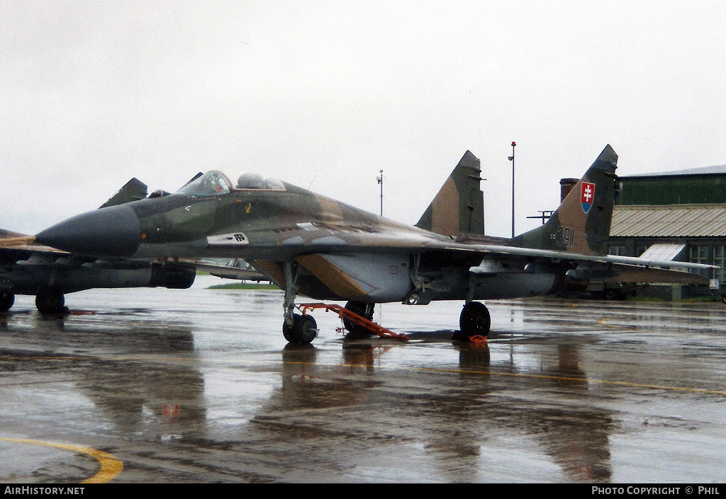 Aircraft Photo of 3911 | Mikoyan-Gurevich MiG-29A (9-12A) | Slovakia - Air Force | AirHistory.net #313807