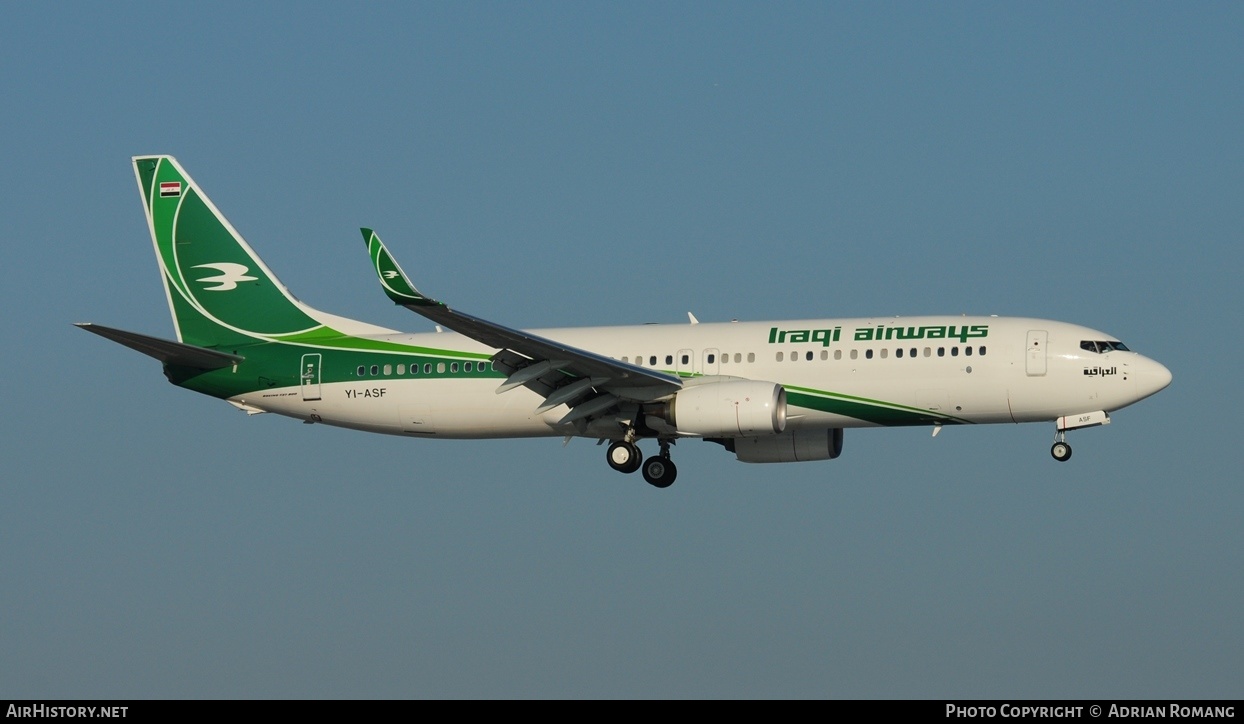 Aircraft Photo of YI-ASF | Boeing 737-81Z | Iraqi Airways | AirHistory.net #313811