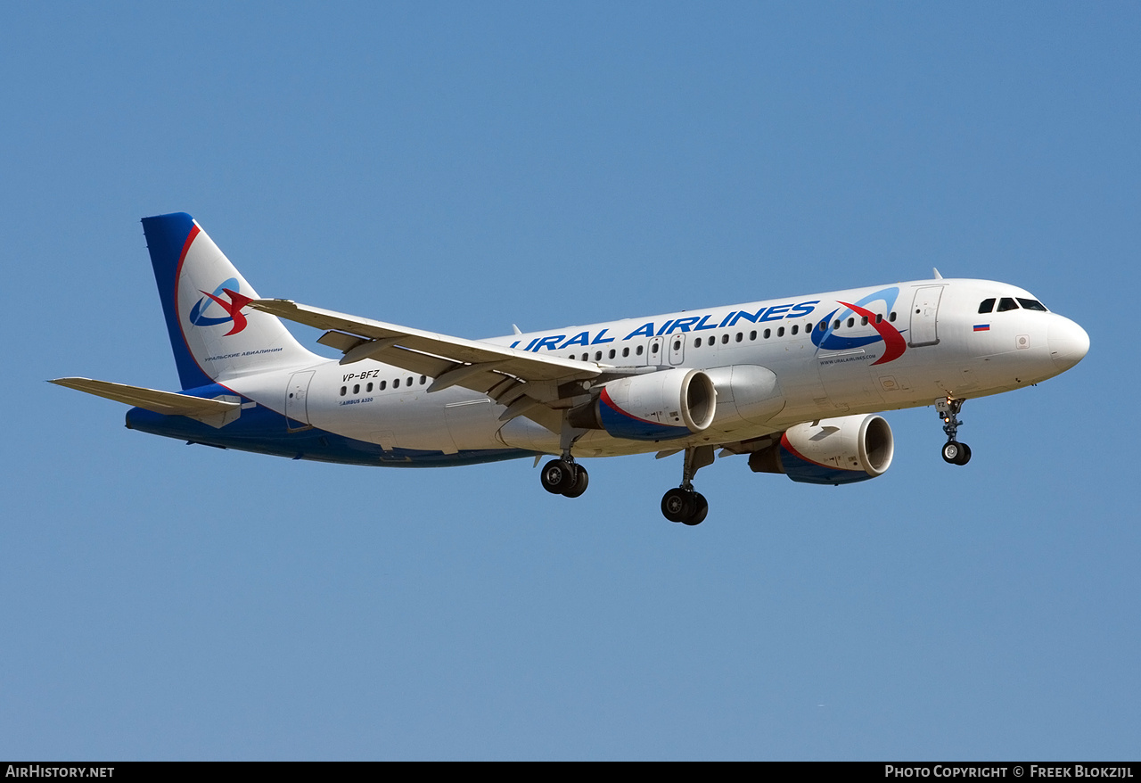 Aircraft Photo of VP-BFZ | Airbus A320-214 | Ural Airlines | AirHistory.net #313859