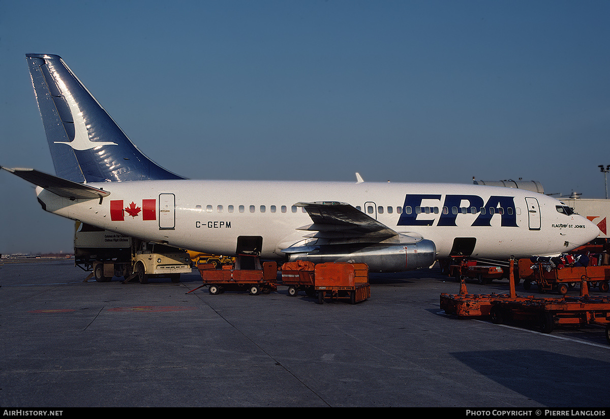 Aircraft Photo of C-GEPM | Boeing 737-2T5/Adv | Eastern Provincial Airways - EPA | AirHistory.net #313862