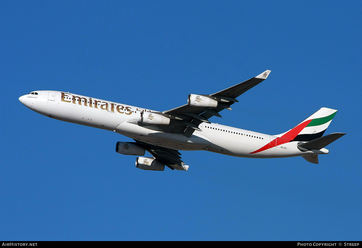 Aircraft Photo of A6-ERT | Airbus A340-313 | Emirates | AirHistory.net #313969