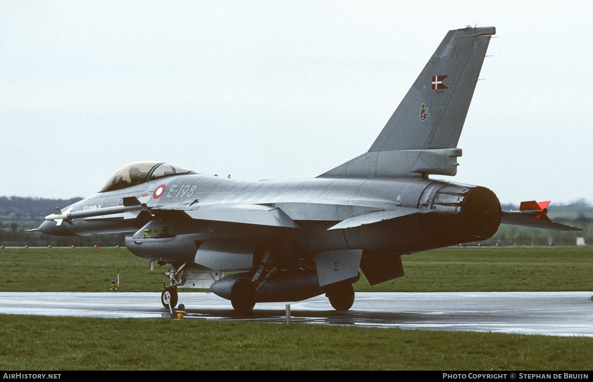 Aircraft Photo of E-198 | General Dynamics F-16A Fighting Falcon | Denmark - Air Force | AirHistory.net #314020