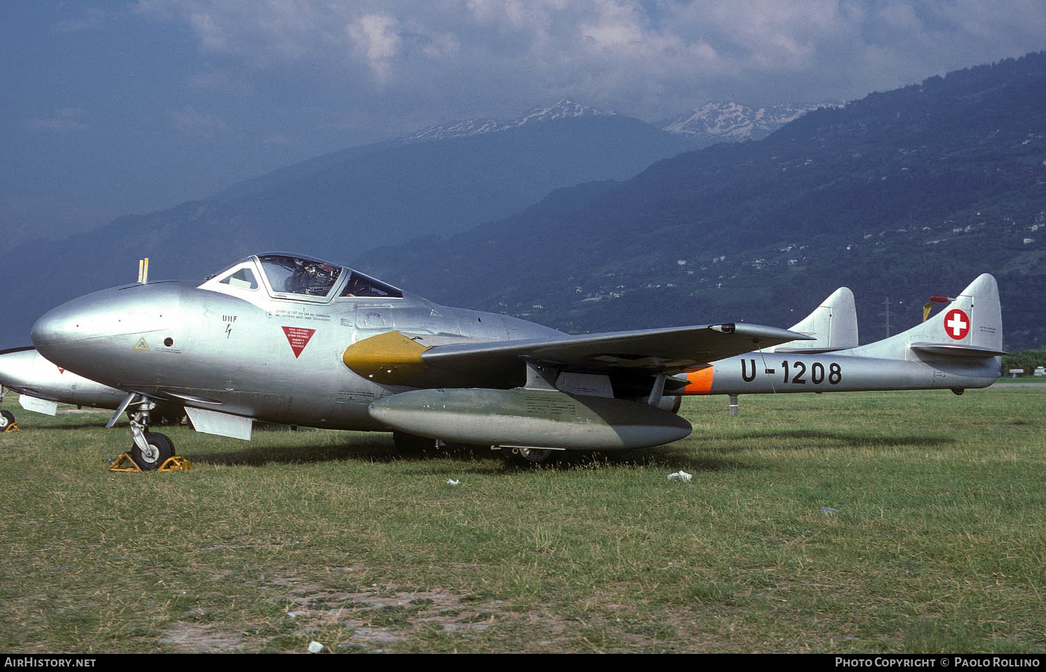 Aircraft Photo of U-1208 | De Havilland D.H. 115 Vampire T55 | Switzerland - Air Force | AirHistory.net #314145