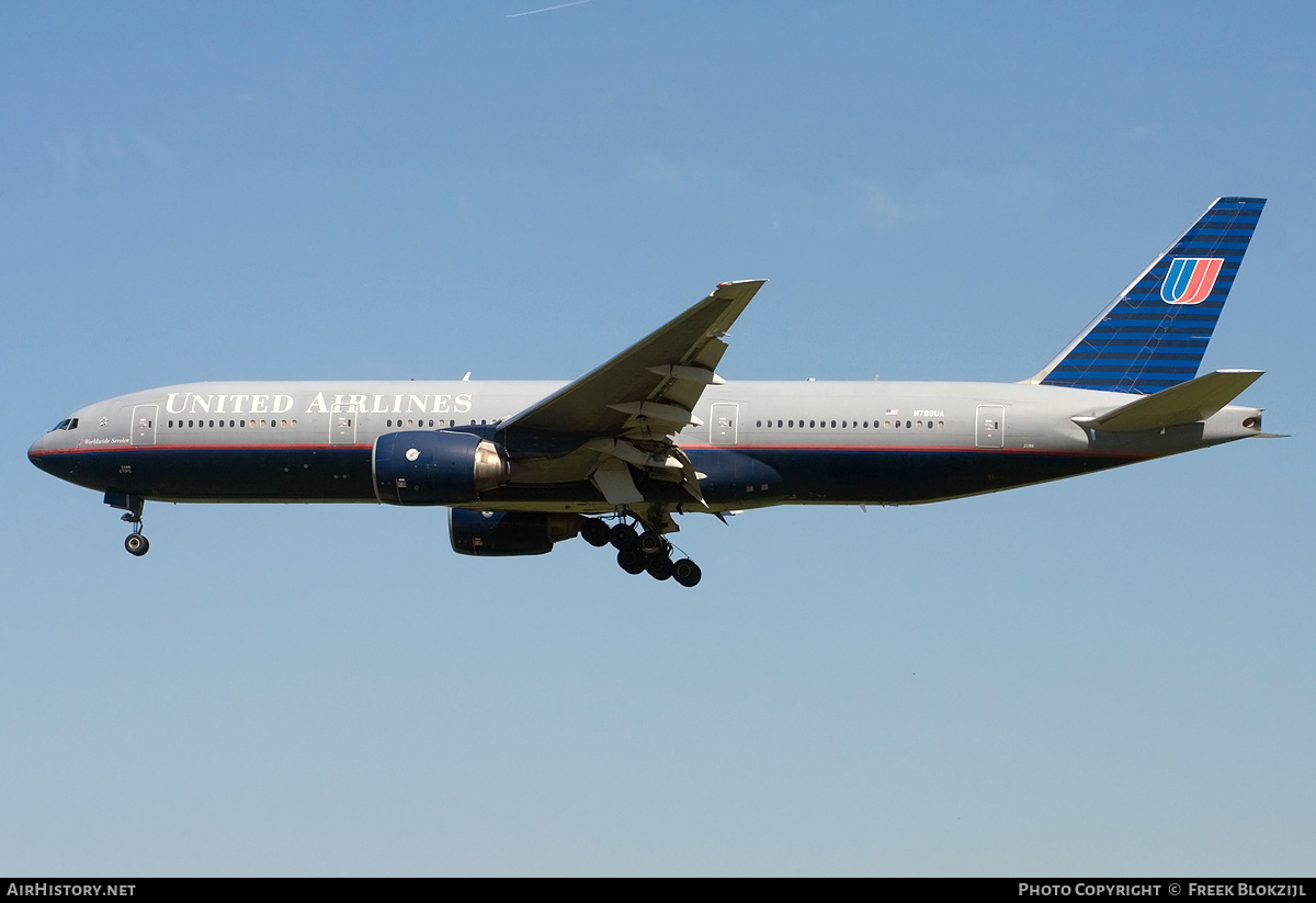 Aircraft Photo of N788UA | Boeing 777-222/ER | United Airlines | AirHistory.net #314166