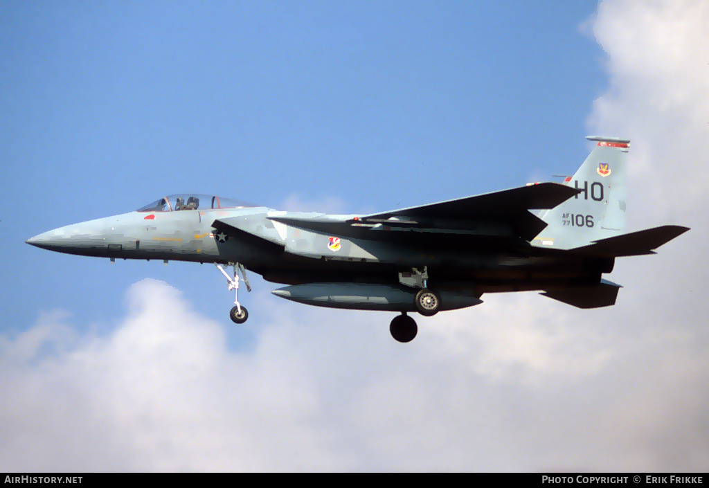 Aircraft Photo of 77-0106 / AF77-106 | McDonnell Douglas F-15A Eagle | USA - Air Force | AirHistory.net #314437