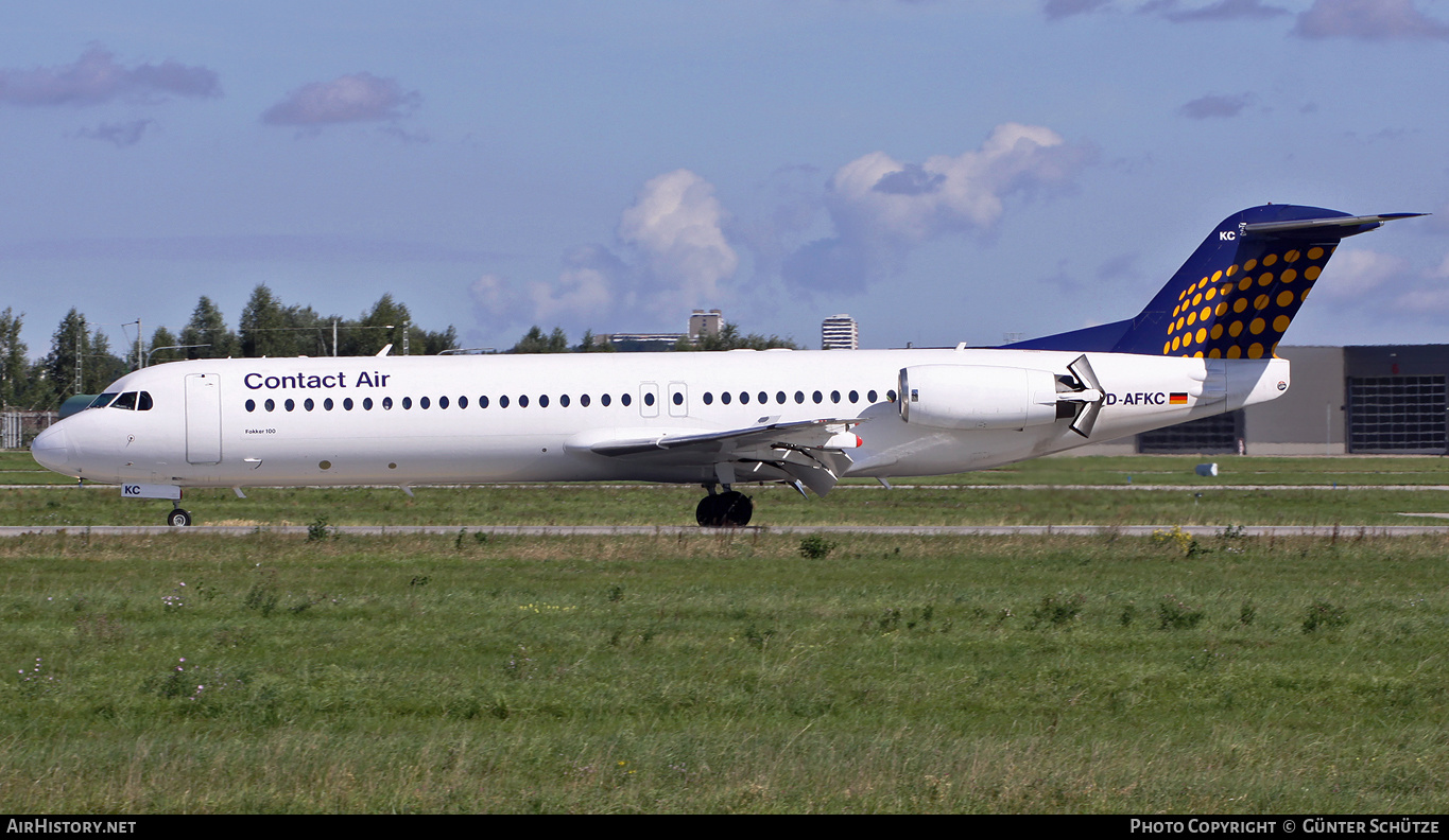 Aircraft Photo of D-AFKC | Fokker 100 (F28-0100) | Contact Air | AirHistory.net #314554