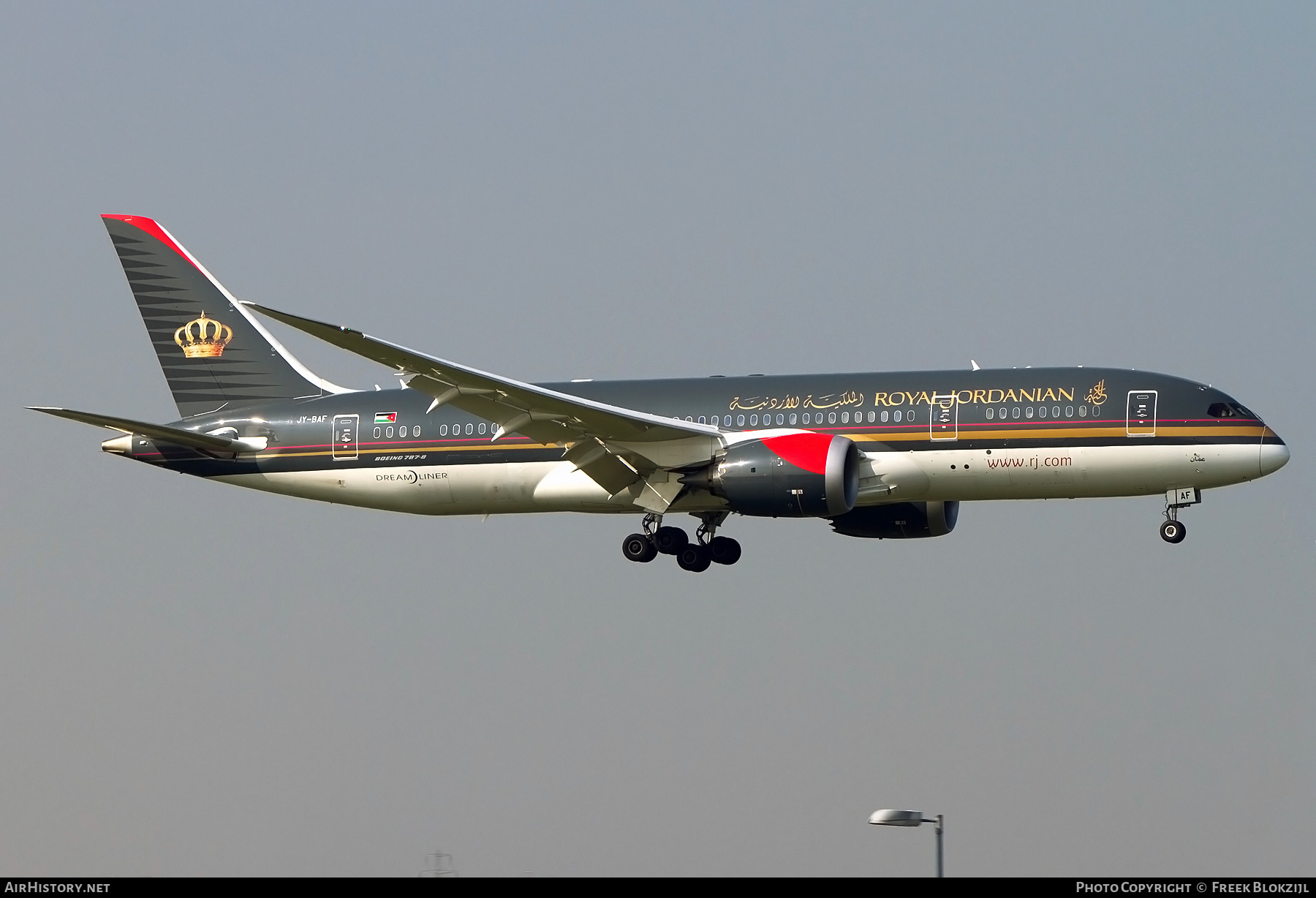 Aircraft Photo of JY-BAF | Boeing 787-8 Dreamliner | Royal Jordanian Airlines | AirHistory.net #314556