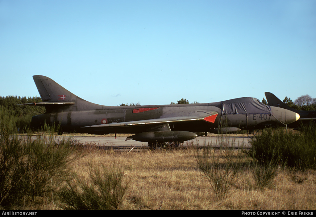Aircraft Photo of E-407 | Hawker Hunter F51 | Denmark - Air Force | AirHistory.net #314606