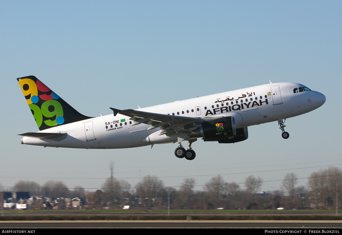 Aircraft Photo of 5A-ONI | Airbus A319-111 | Afriqiyah Airways | AirHistory.net #314678