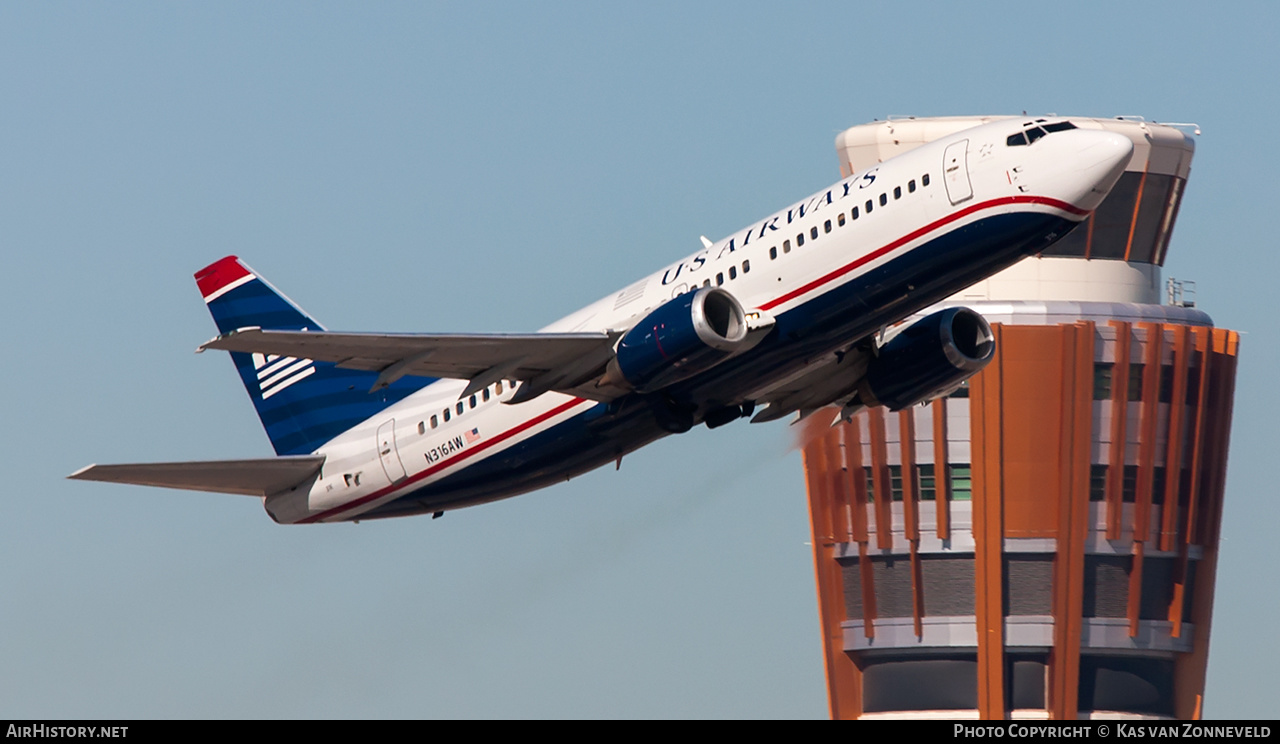 Aircraft Photo of N316AW | Boeing 737-3S3 | US Airways | AirHistory.net #314723