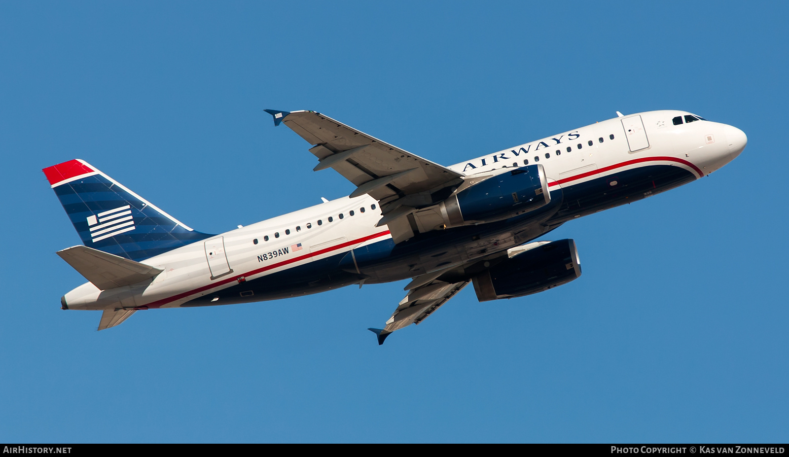 Aircraft Photo of N839AW | Airbus A319-132 | US Airways | AirHistory.net #314728