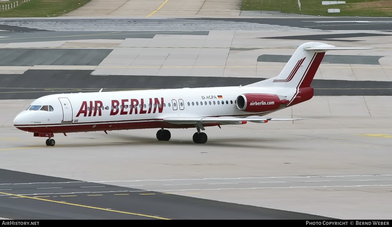 Aircraft Photo of D-AGPA | Fokker 100 (F28-0100) | Air Berlin | AirHistory.net #314839