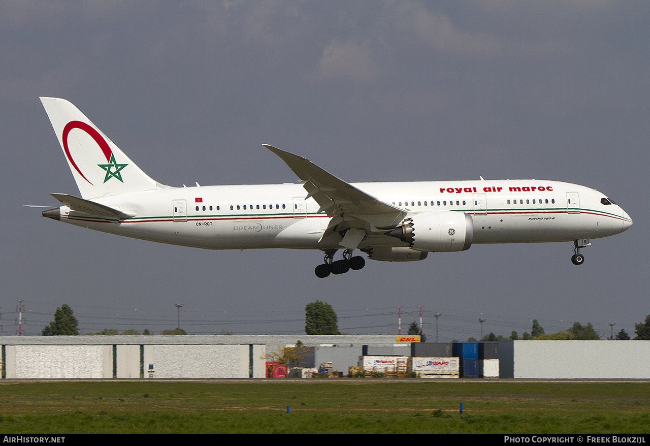 Aircraft Photo of CN-RGT | Boeing 787-8 Dreamliner | Royal Air Maroc - RAM | AirHistory.net #314918