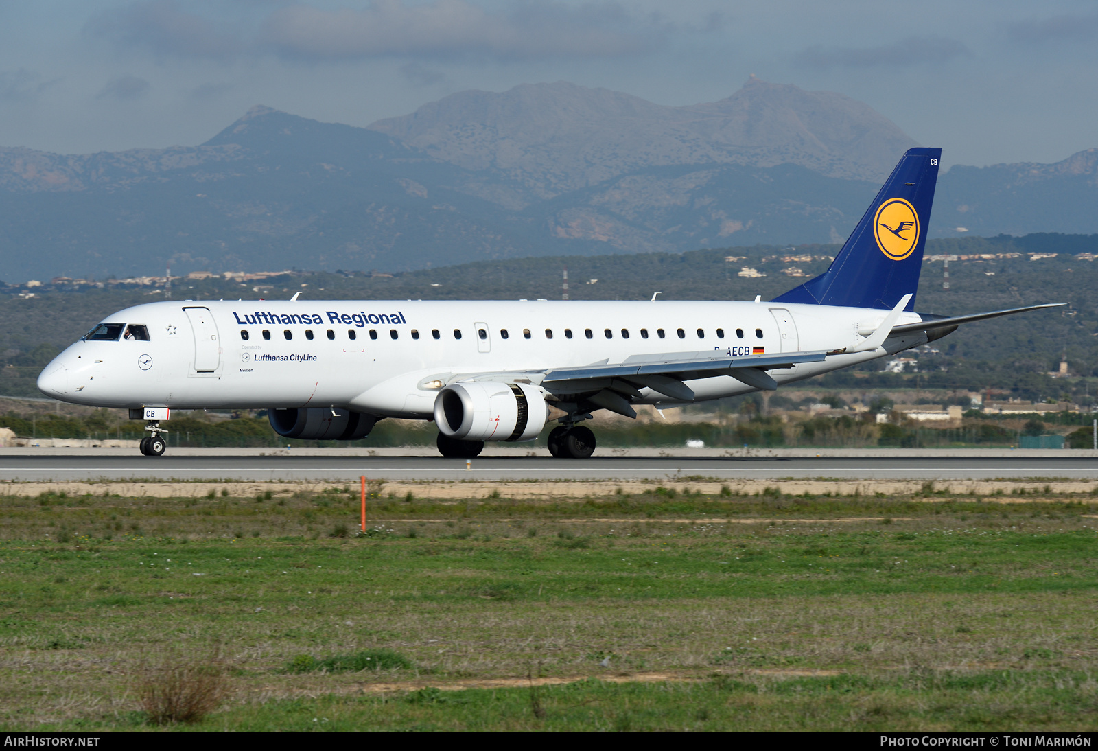 Aircraft Photo of D-AECB | Embraer 190LR (ERJ-190-100LR) | Lufthansa Regional | AirHistory.net #314924
