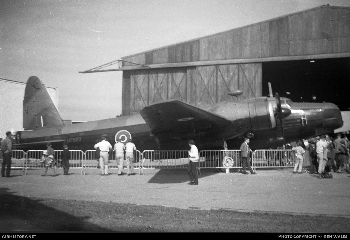 Aircraft Photo of MF628 / 9210M | Vickers Wellington T10 | UK - Air Force | AirHistory.net #314962