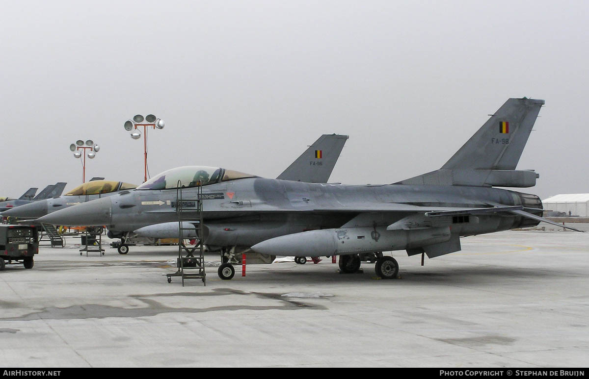 Aircraft Photo of FA98 | General Dynamics F-16AM Fighting Falcon | Belgium - Air Force | AirHistory.net #315083