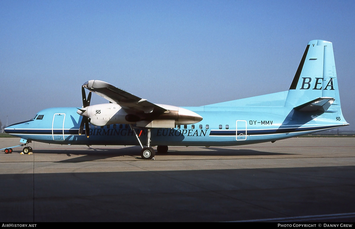 Aircraft Photo of OY-MMV | Fokker 50 | Birmingham European Airways - BEA | AirHistory.net #315180