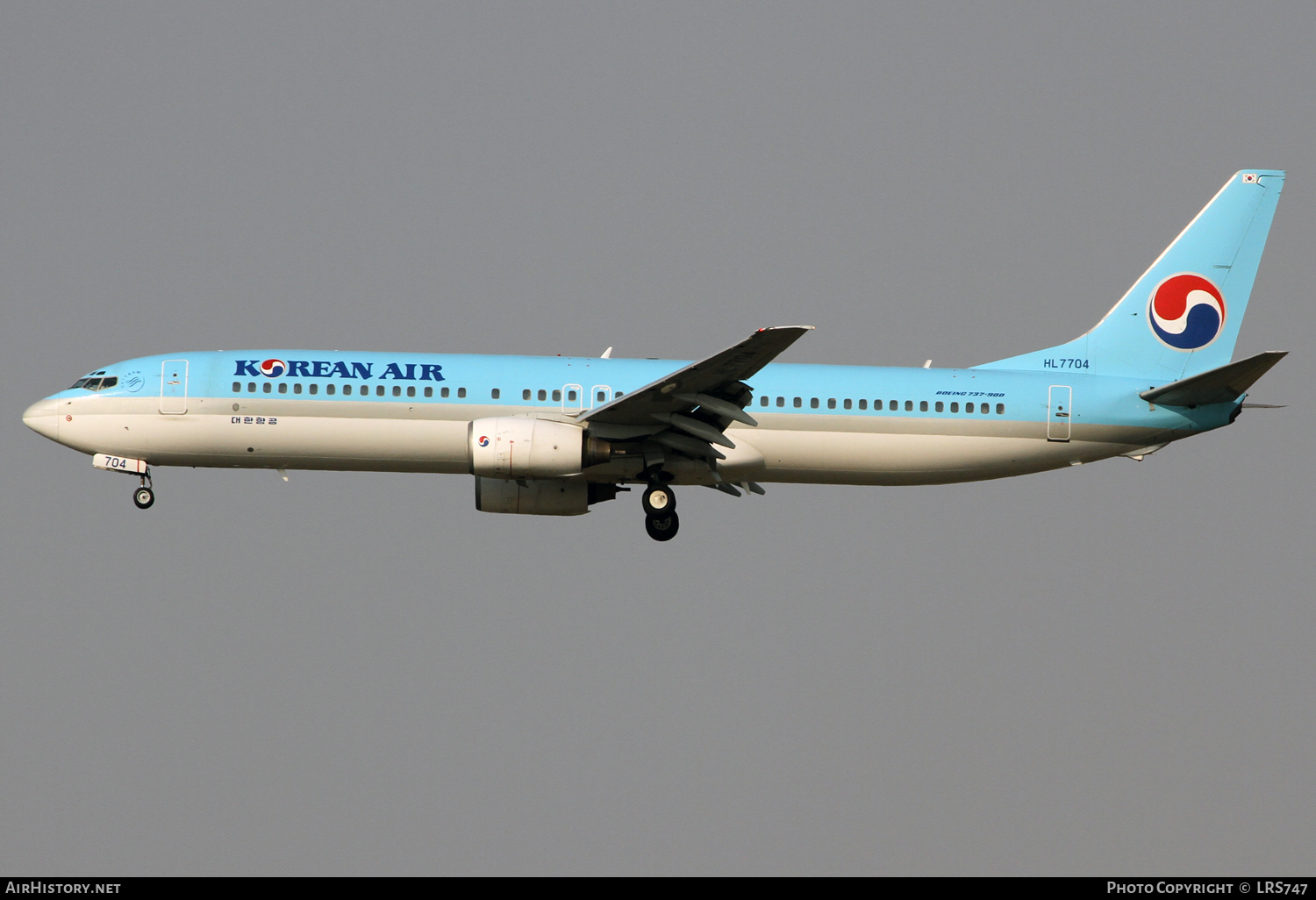 Aircraft Photo of HL7704 | Boeing 737-9B5 | Korean Air | AirHistory.net #315295