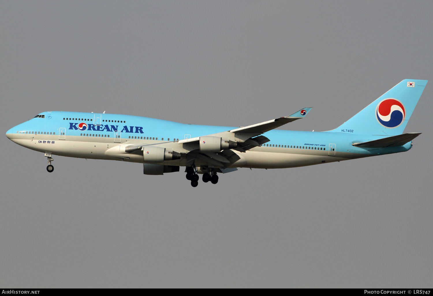 Aircraft Photo of HL7402 | Boeing 747-4B5 | Korean Air | AirHistory.net #315298