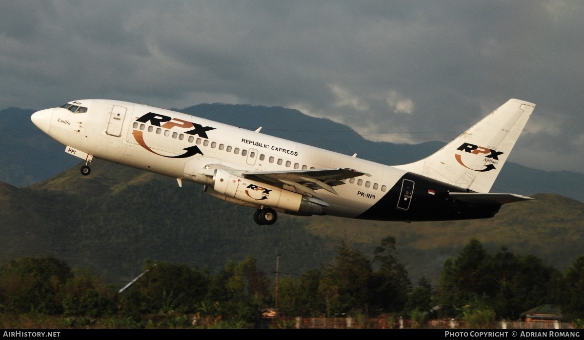 Aircraft Photo of PK-RPI | Boeing 737-2K2/Adv | RPX Airlines - Republic Express | AirHistory.net #315384