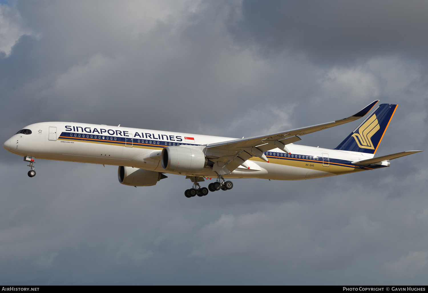 Aircraft Photo of 9V-SHS | Airbus A350-941 | Singapore Airlines | AirHistory.net #315493
