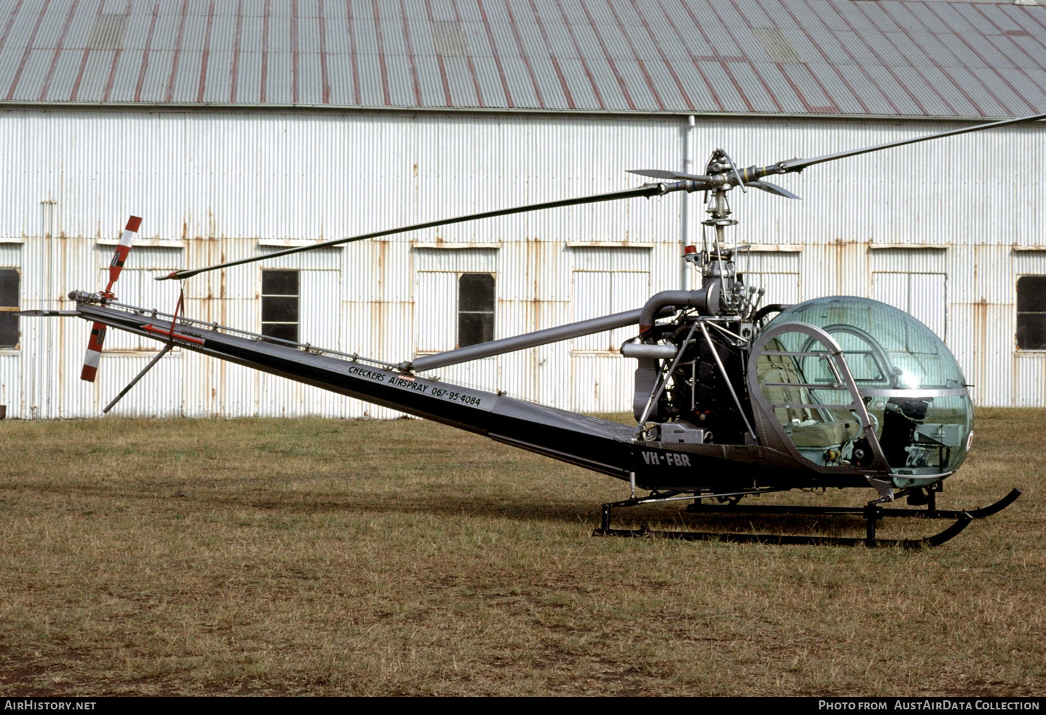 Aircraft Photo of VH-FBR | Hiller UH-12E | Checkers Airspray | AirHistory.net #315518