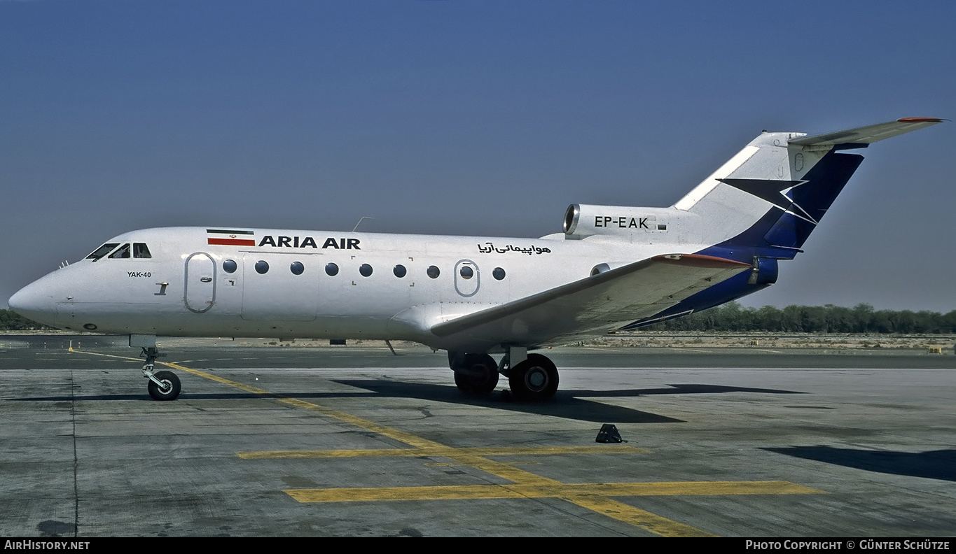 Aircraft Photo of EP-EAK | Yakovlev Yak-40K | Aria Air Tour | AirHistory.net #315679