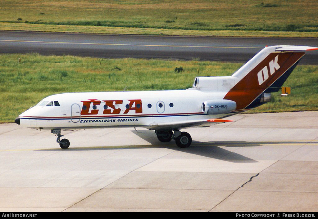 Aircraft Photo of OK-HEQ | Yakovlev Yak-40K | ČSA - Československé Aerolinie - Czechoslovak Airlines | AirHistory.net #315754