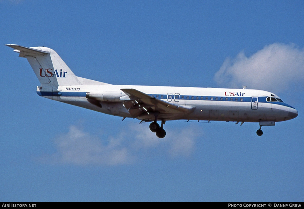 Aircraft Photo of N481US | Fokker F28-4000 Fellowship | USAir | AirHistory.net #315776