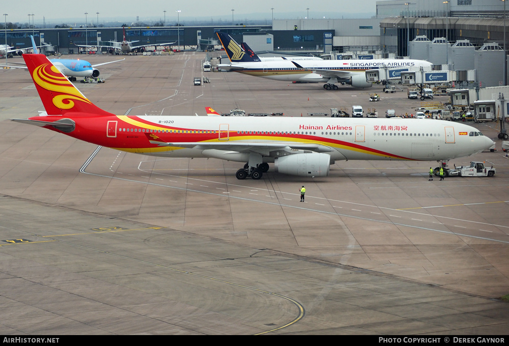 Aircraft Photo of B-1020 | Airbus A330-343 | Hainan Airlines | AirHistory.net #315807