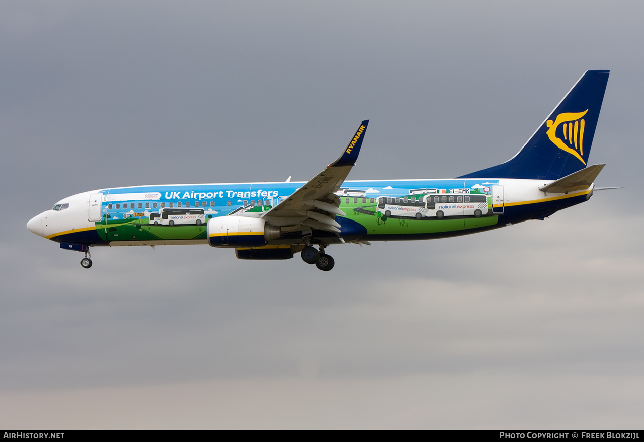 Aircraft Photo of EI-EMK | Boeing 737-8AS | Ryanair | AirHistory.net #315913