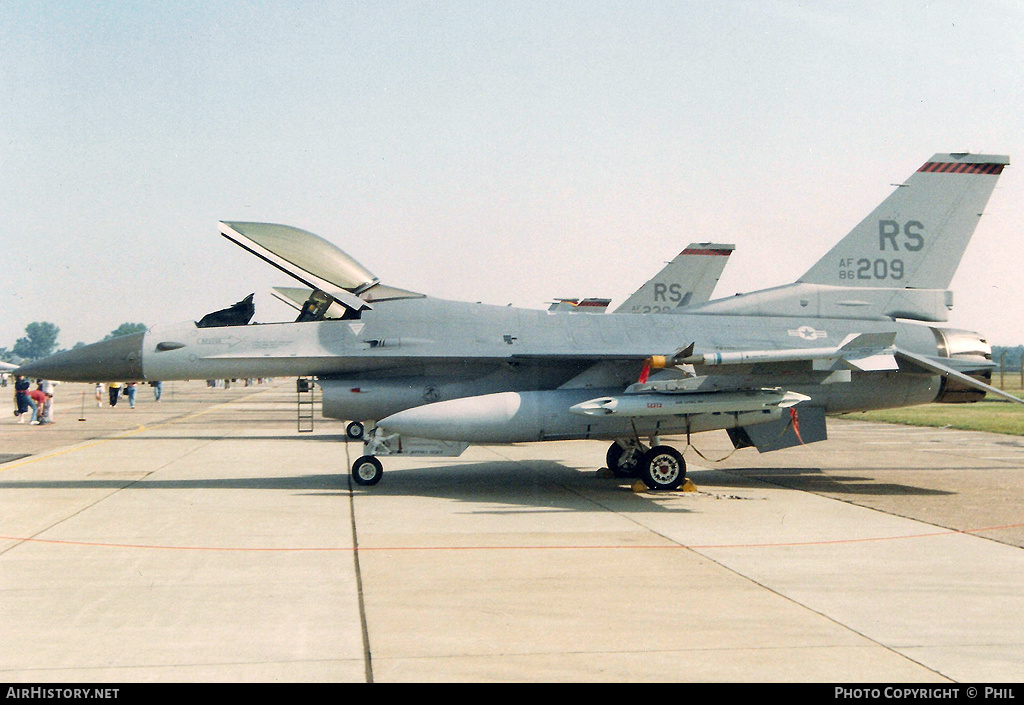Aircraft Photo of 86-0209 / AF86-209 | General Dynamics F-16C Fighting Falcon | USA - Air Force | AirHistory.net #315986