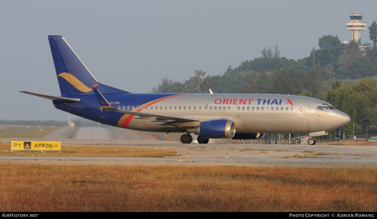 Aircraft Photo of HS-BRC | Boeing 737-3T0 | Orient Thai Airlines | AirHistory.net #315990