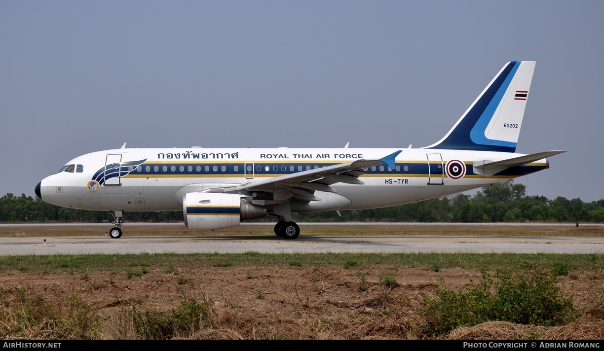 Aircraft Photo of L15-1/47 / HS-TYR | Airbus ACJ319 (A319-115/CJ) | Thailand - Air Force | AirHistory.net #315994