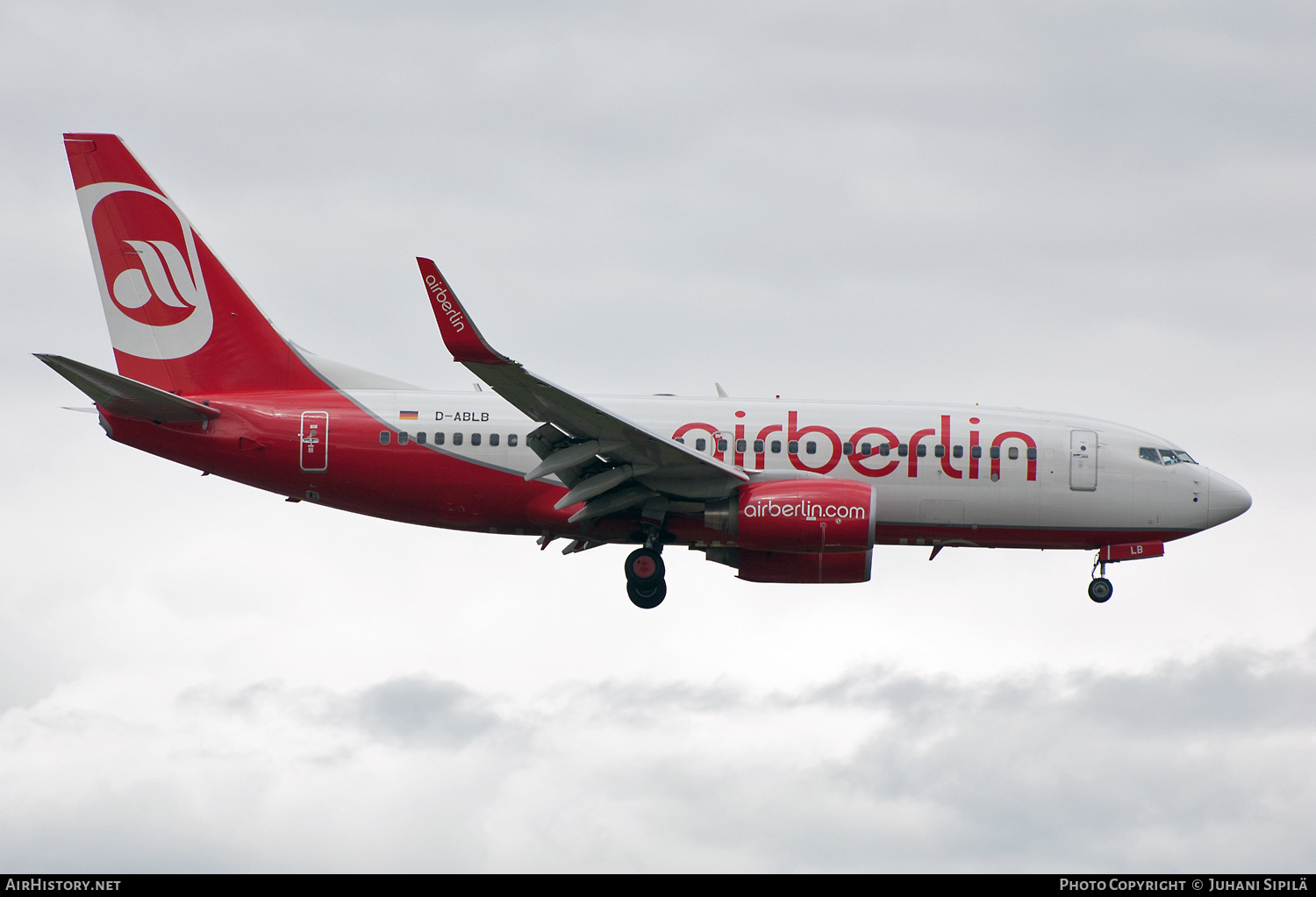 Aircraft Photo of D-ABLB | Boeing 737-76J | Air Berlin | AirHistory.net #316094