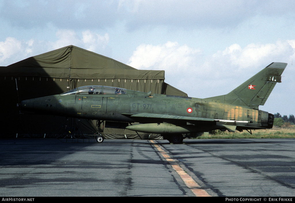 Aircraft Photo of GT-971 | North American TF-100F Super Sabre | Denmark - Air Force | AirHistory.net #316181
