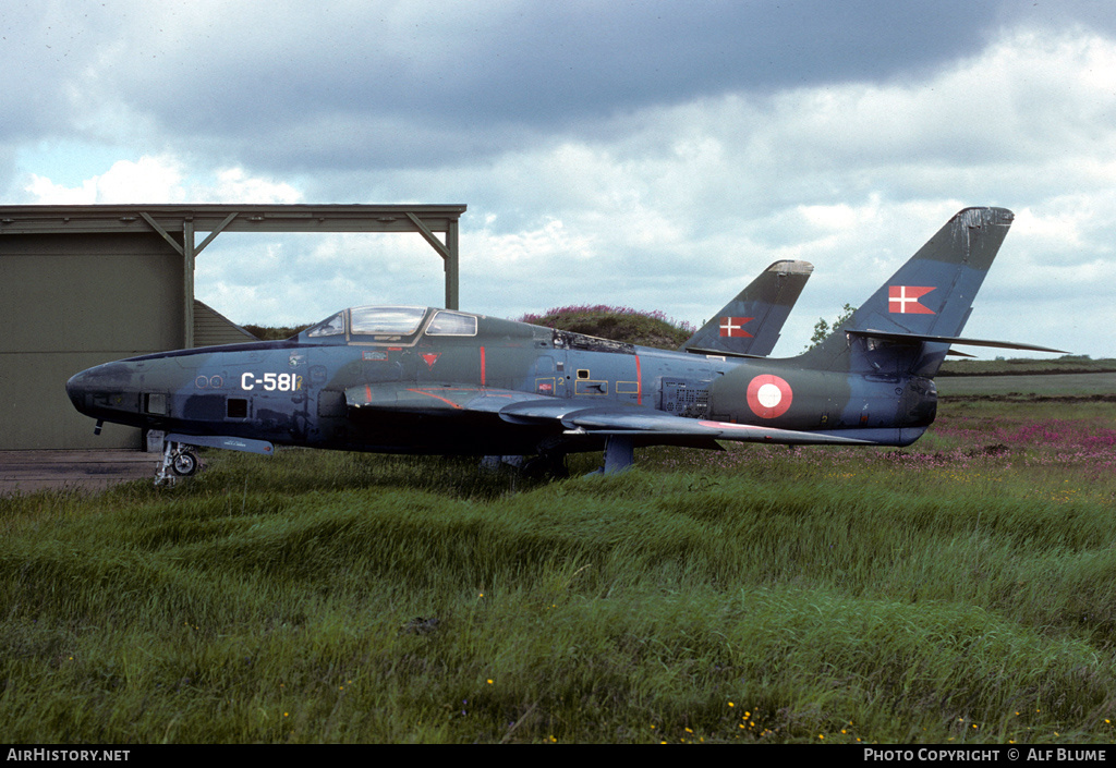 Aircraft Photo of C-581 | Republic RF-84F Thunderflash | Denmark - Air Force | AirHistory.net #316188