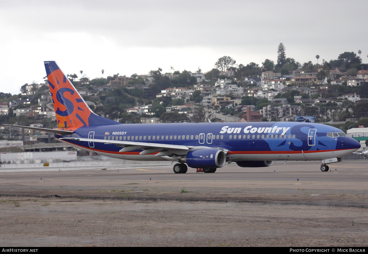 Aircraft Photo of N805SY | Boeing 737-8Q8 | Sun Country Airlines | AirHistory.net #316229