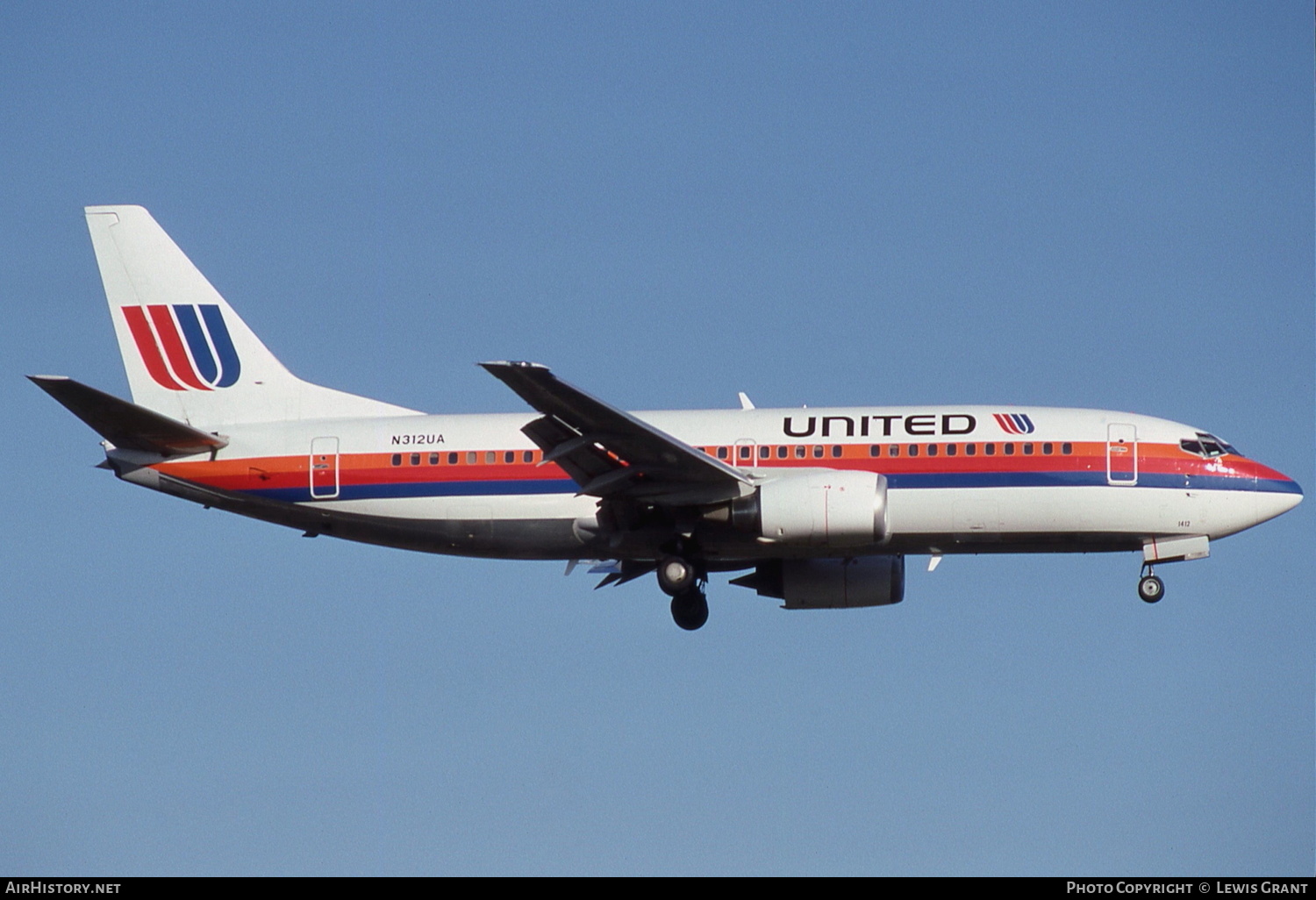 Aircraft Photo of N312UA | Boeing 737-322 | United Airlines | AirHistory.net #316235