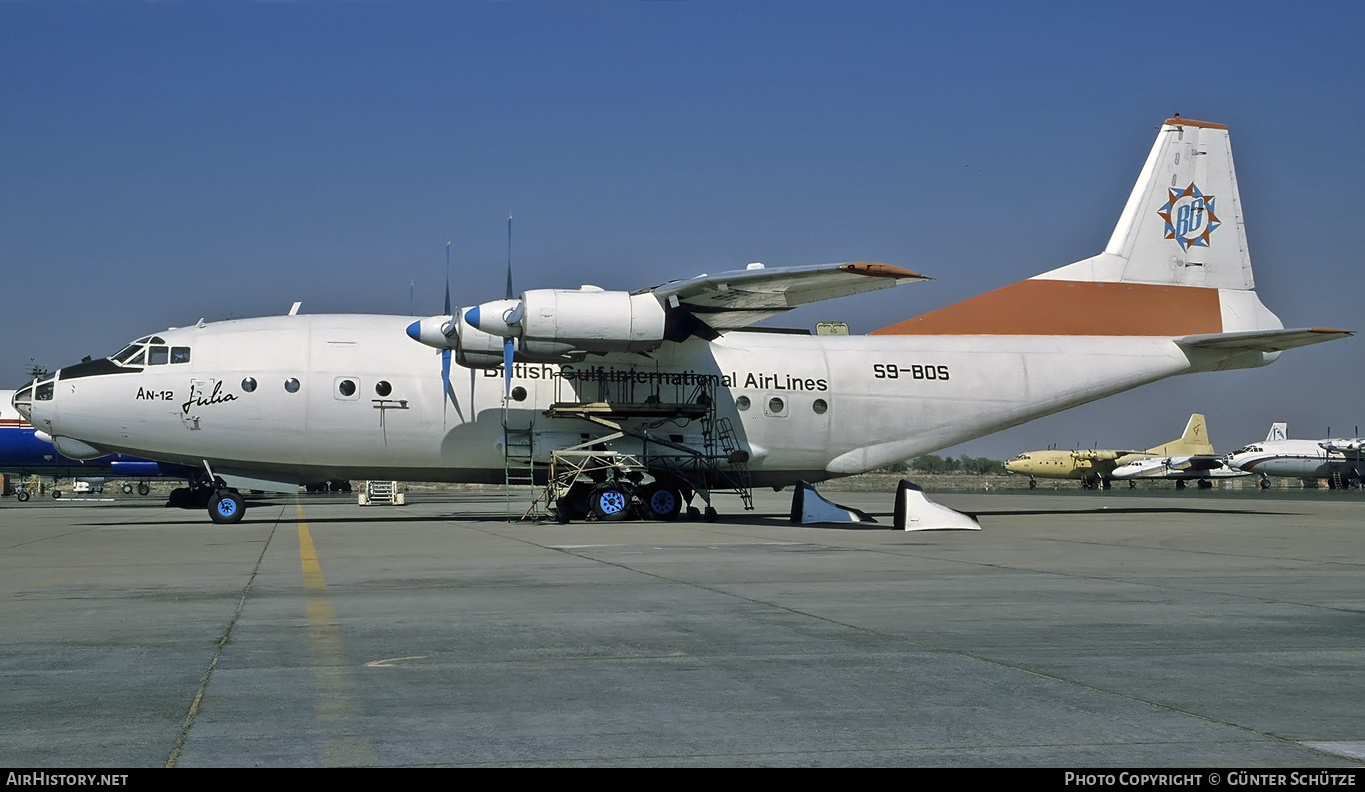 Aircraft Photo of S9-BOS | Antonov An-12B | British Gulf International Airlines | AirHistory.net #316255