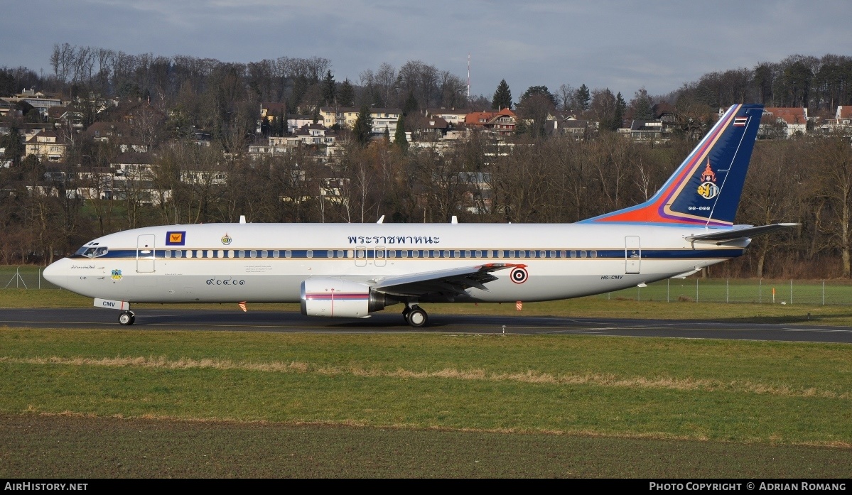 Aircraft Photo of B.L.11KH.MVK 01/38 / HS-CMV / 11-111 | Boeing 737-4Z6 | Thailand - Air Force | AirHistory.net #316376